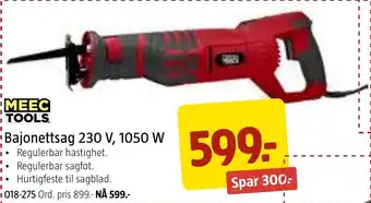 Bajonettsag 230 V, 1050 W