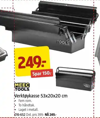 Jula Verktøykasse 53x20x20 cm tilbud