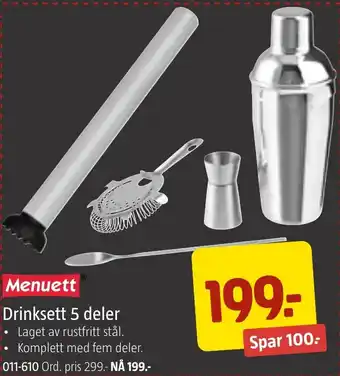 Jula Drinksett 5 deler tilbud