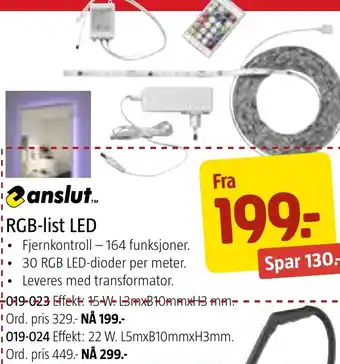 Jula RGB-list LED tilbud