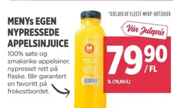 Meny Meny appelsinjuice tilbud