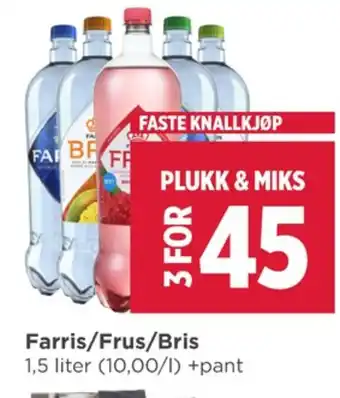 Meny Farris mineralvann tilbud
