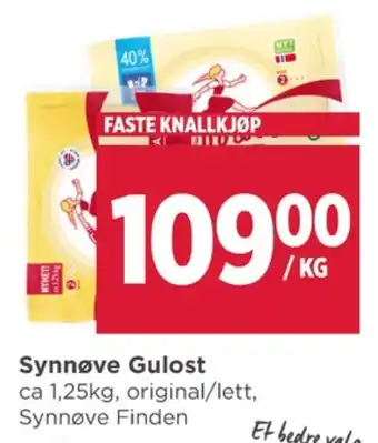 Meny Synnøve finden ost tilbud