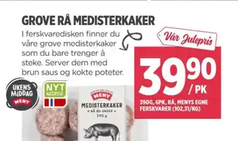 Meny Meny medisterkaker tilbud
