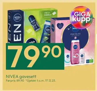 Gigaboks Nivea gavesett tilbud