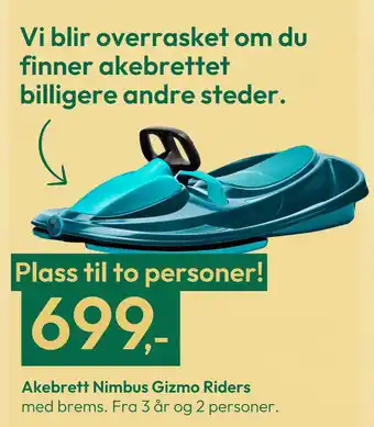 Gigaboks Akebrett nimbus gizmo riders tilbud