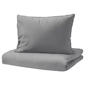 IKEA Ängslilja dynetrekk og 2 putevar, grå, 240x220/50x60 cm tilbud