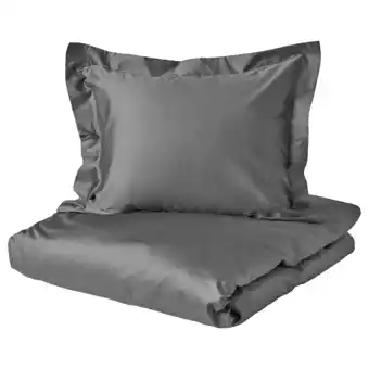 IKEA Luktjasmin dynetrekk og putevar, mørk grå, 150x220/50x60 cm tilbud