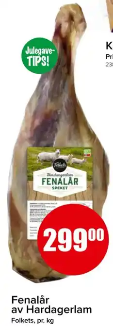 Spar Fenalår av Hardagerlam Folkets, pr. kg tilbud