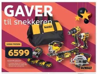 Megaflis Dewalt 18v pakkesett tilbud