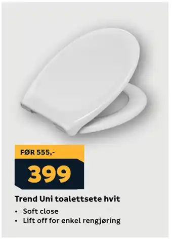 Megaflis Trend uni toalettsete hvit tilbud