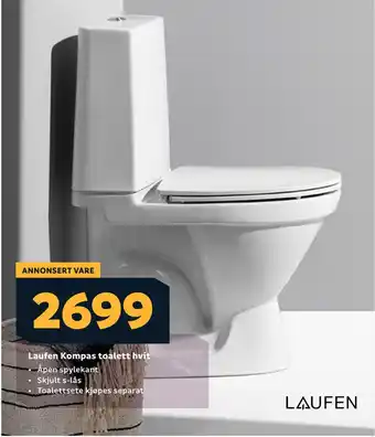Megaflis Laufen kompas toalett hvit tilbud