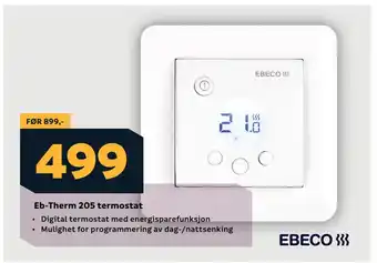 Megaflis Eb-therm 205 termostat tilbud