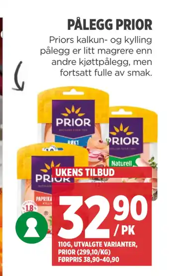 Meny Pålegg prior tilbud