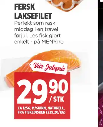 Meny Fersk laksefilet tilbud
