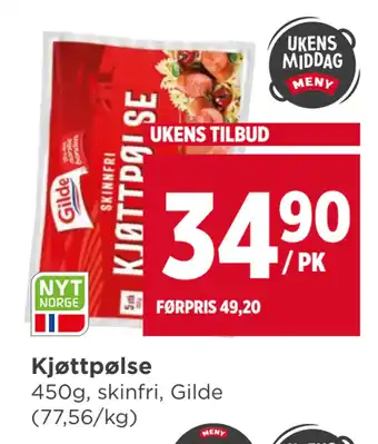 Meny Kjøttpølse tilbud
