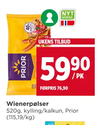 Meny Wienerpølser tilbud