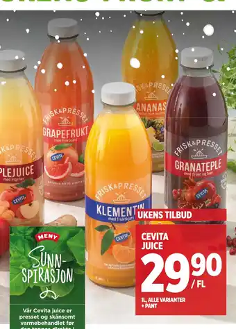 Meny Cevita juice tilbud