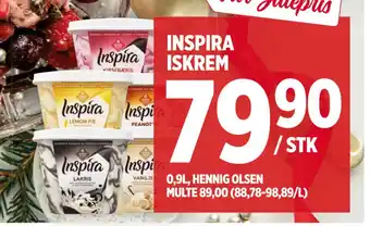 Meny Inspira iskrem tilbud