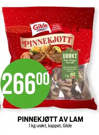 Kiwi PINNEKJØTT AV LAM 1 kg urøkt, kappet, Gilde tilbud