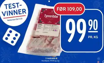 Rema 1000 TYNNRIBBE Nordfjord, 99,90 pr. kg tilbud