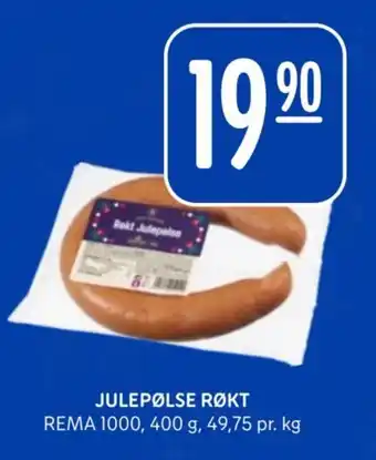 Rema 1000 JULEPØLSE RØKT tilbud