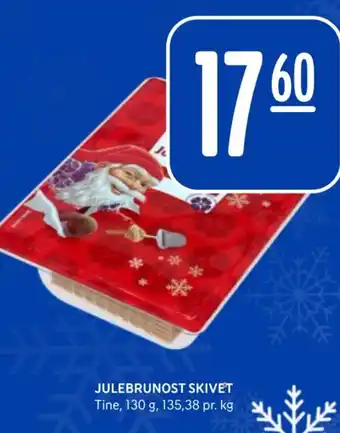 Rema 1000 JULEBRUNOST SKIVET Tine, 130 g, 135,38 pr. kg tilbud