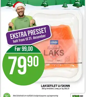 Kiwi Laksefilet u/skinn tilbud