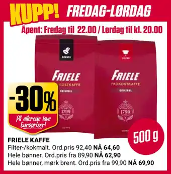 Europris Friele kaffe tilbud