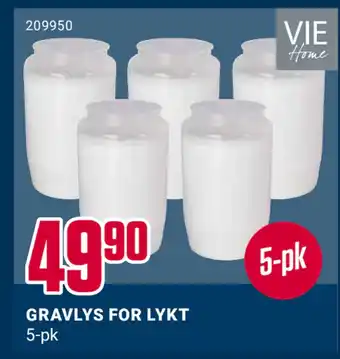 Europris Gravlys for lykt tilbud