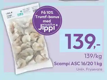 Gigaboks Scampi asc 16/20 1 kg tilbud