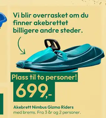 Gigaboks Akebrett nimbus gizmo riders tilbud