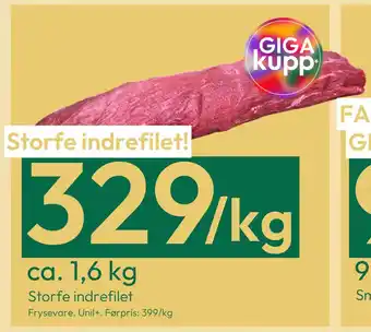 Gigaboks Storfe indrefilet tilbud
