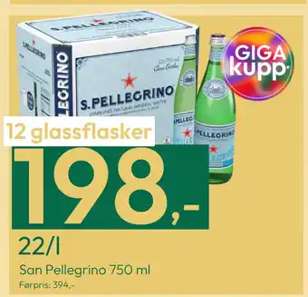 Gigaboks San pellegrino 750 ml tilbud