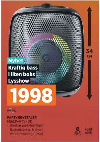 POWER Partyhøyttaler tilbud