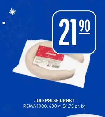 Rema 1000 Julepølse urøkt tilbud