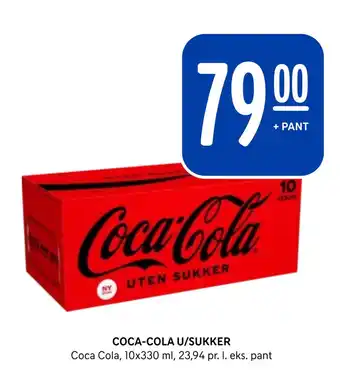 Rema 1000 Coca-cola u/sukker tilbud