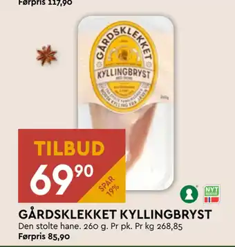 Coop Mega Gårdsklekket kyllingbryst tilbud
