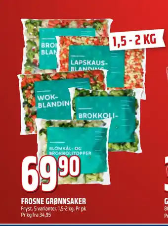 Coop Obs Frosne grønnsaker tilbud