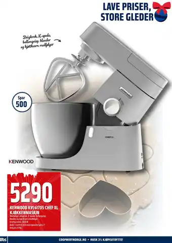 Coop Obs Kenwood kvl4170s chef xl kjøkkenmaskin tilbud