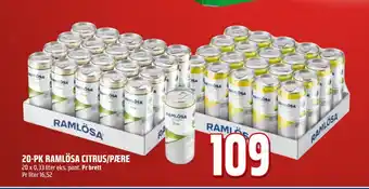 Coop Obs 20-pk ramlösa citrus/pære tilbud