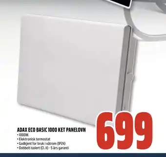 Coop Obs Adax eco basic 1000 ket panelovn tilbud
