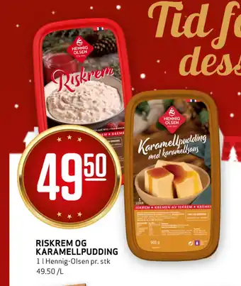 Bunnpris Riskrem og karamellpudding tilbud
