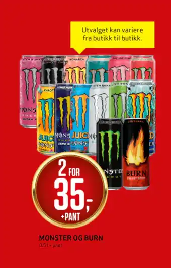 Bunnpris Monster og burn tilbud