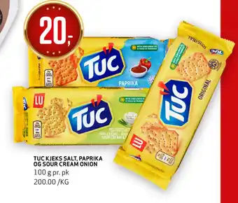 Bunnpris Tuc kjeks salt, paprika og sour cream onion tilbud