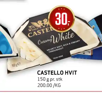 Bunnpris Castello hvit tilbud