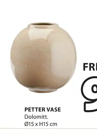JYSK Petter vase tilbud