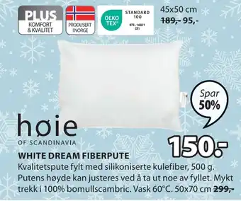 JYSK White dream fiberpute tilbud