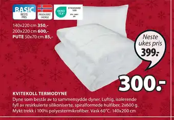 JYSK Kvitekoll termodyne tilbud