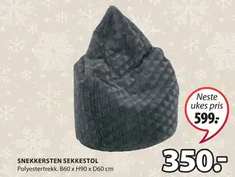JYSK Snekkersten sekkestol tilbud